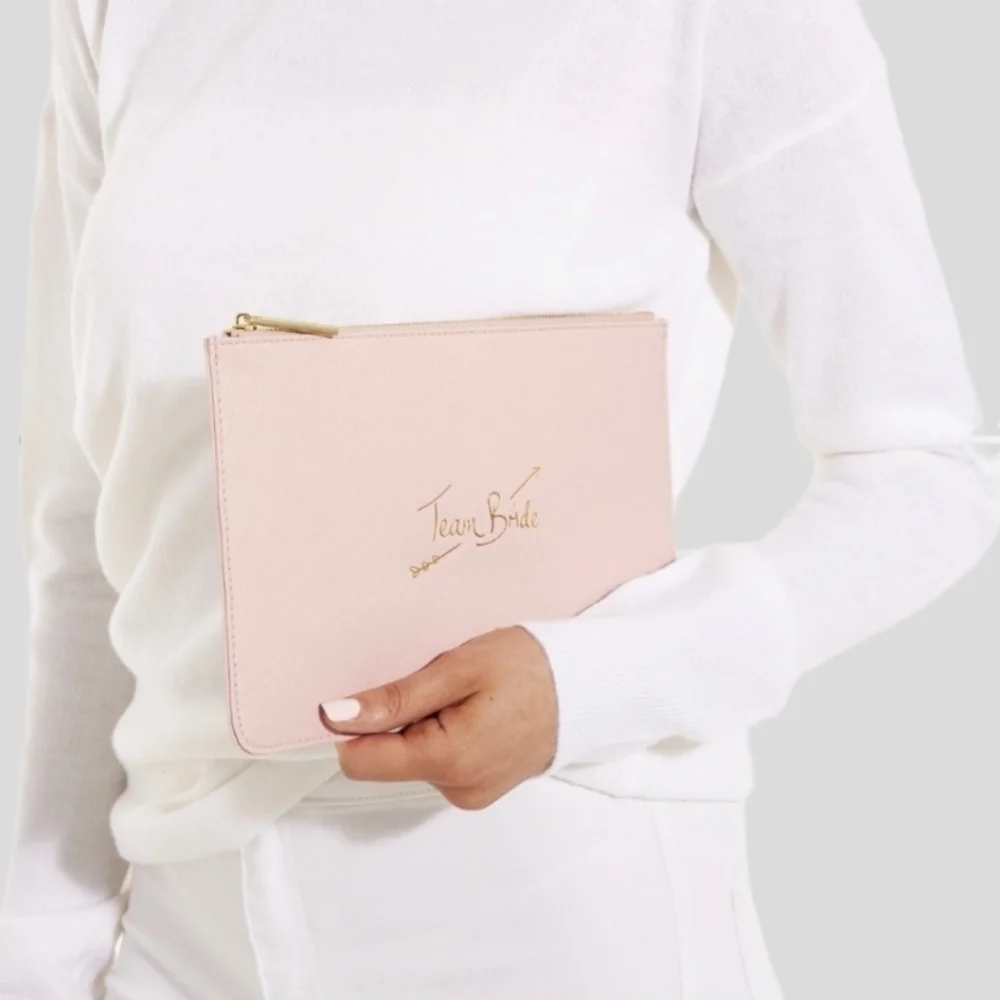 Katie Loxton Team Bride Perfect Pouch Clutch Pink Blush
